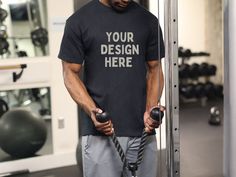 Black Crew Neck T-shirt For Sports Events, Sporty Black T-shirt With Custom Print, Branded Crew Neck Workout T-shirt, Black Branded Sports T-shirt, Black Branded T-shirt For Gym, Black Workout Tops With Branding, Black Branded Gym Tops, Black Crew Neck Shirt For Gym, Black Branded Tops For Workout