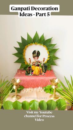 a ganpati decoration idea - part 5 visit my youtube channel for process video