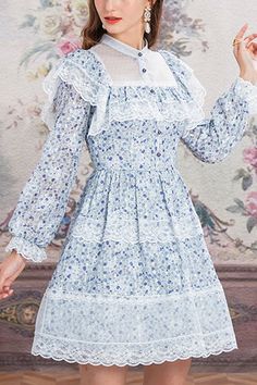 SKU: LIN01566 Fabric: Polyester Cotton Chiffon Style types: Sweet Lolita Season: Spring, Summer, Autumn, Winter Notice: Any of the accessory is not included. Size(IN) Shoulder Width Sleeve Length Bust Waist Dress Length XS 12.80 23.23 33.86 25.20 34.25 S 13.19 23.62 35.43 26.77 34.65 M 13.58 24.02 37.01 28.35 35.04 L 13.98 24.41 38.58 29.92 35.43 XL 14.37 24.80 40.16 31.50 35.83 Style Types, Internet Girl, Chiffon Style, Op Dress, Spring Summer Autumn Winter, Chiffon Fashion, Sweet Lolita, French Lace, Waist Dress