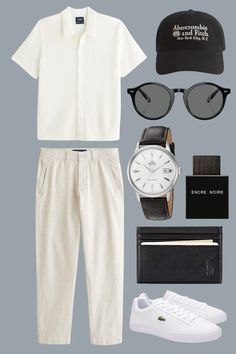 Affordable Mens Old Money Outfit Idea For Summer 2024  Mens old money summer outfit idea afdordable #oldmoneyoutfits #oldmoneyaesthetic #oldmoney #oldmoneyfashion #oldmoneystyle  #oldmoneymen #summeroutfitideas #summeroutfitsformen #mensoutfitsideas #summeroutfits #clothes #outfits #outfitideas #oldmoneystyle #ralphlauren #loropiana #summer #summeroutfitideas #summeroutfitsformen #abercrombie #seiko #shades #raybansunglasses #fragrance #armani #wallet #leather #lacoste #shoes #sneakers #whitesneakers #cap #white #black #shirt #shirtsformen #whiteshirt Old Money White Sneakers, Oldmoney Men Outfit, Old Money Black Men, Old Money Shoes Men, White Shoes Outfit Men, School Outfits Boys