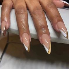 French Stiletto, Full Cover Nail Tips, Nails With Design, Nagel Tips, Nails Fashion