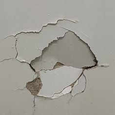 the cracks in the wall have been torn off