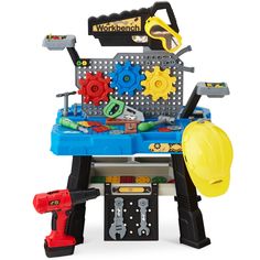 Pretend Play Workbench for Kids Kids Workbench, Classic Board Games, Simple Toys, Construction Toy, Indoor Toys, Electric Drill, Colorful Trees, Toy Kitchen, Can Crafts