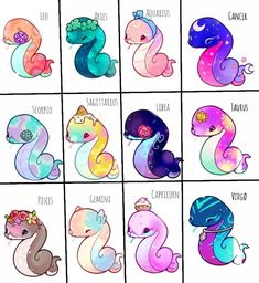 the different types of seahorses are shown in this cartoon character's face