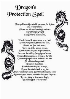 Dragon's Protection Spell Pagan Quotes, Hoodoo Spells, Breathing Fire, Spells For Beginners, Wiccan Magic, Magic Spell Book