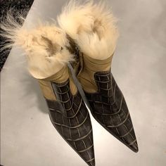 Brand New Never Worn Giuseppe Zanotti Boots Does Not Come With Box Designer Winter Heels With Pointed Toe, Designer High Heel Winter Heels, Designer High Heels For Winter, Giuseppe Zanotti Boots, Zanotti Shoes, Giuseppe Zanotti Shoes, Fur Boots, Jeffrey Campbell, Shoes Heels Boots