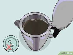 a cup of coffee being filled with liquid