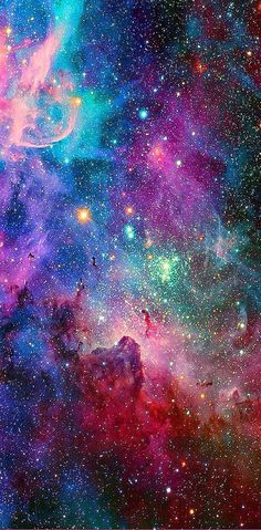 colorful space filled with stars and clouds