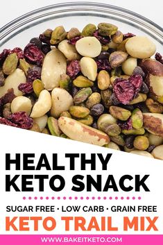 healthy keto snack in a glass bowl