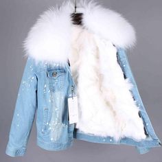 Denim Parka, Girls Denim Jacket, Denim Coat Women, Slim Denim, Fashion Attire, Denim Coat Jacket, Girls Denim, Winter Jackets Women, Denim Jacket Women