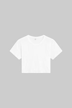 #color_white Boxy Tee, Crop Tee, Silhouette Design, Recycled Cotton, Fabric