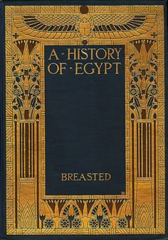 a book with an egyptian design on it's cover and the title, a history of egypt