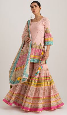 Printed Sharara, Indian Designer Suits, Casual Indian Fashion, Sharara Suit, Traditional Indian Outfits