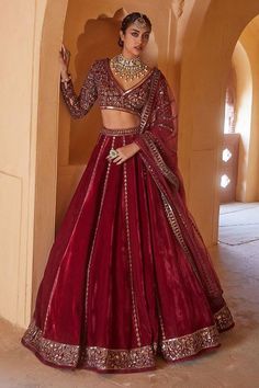 Buy Weaver Story Pink Velvet Zardozi Work Lehenga Set Online | Aza Fashions Bridal Trunk, Orang India, Latest Bridal Lehenga Designs, Baju Kahwin, Bridal Lehenga Designs, Latest Bridal Lehenga, Indian Outfits Lehenga, Wedding Lehenga Designs