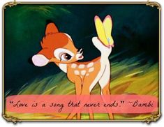 the little deer from disney's animated movie