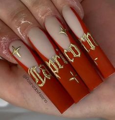 Nail Design 2023, Zodiac Nail Designs, Nail Spring, Nail Red, Capricorn Birthday, Wine Nails, Nails Summer Nails, Butterfly Quotes, Square Nail Designs