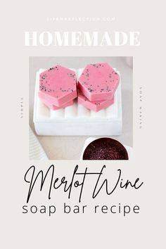 This merlot red wine soap recipe is just the thing to turn your bath routine into happy hour! The perfect fall DIY soap!! Wine Soap, Wine Gift Ideas, Merlot Red Wine, Cocoa Butter Soap, Bath Routine, Merlot Wine, Soap Recipe