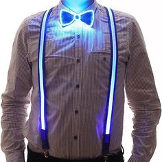 Quantity:1PC; Type:Decorative Lights; Power Supply:Button Battery Powered; Listing Date:07/10/2024 Led Sunglasses, Suspenders And Bow Tie, Neon Accessories, Lampe Decoration, Rave Outfit, Man Party, Party Kleidung, Tie Men's, Glow Party