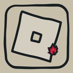 a drawing of a square with a maple leaf on the side and an outline of a rectangle in the middle