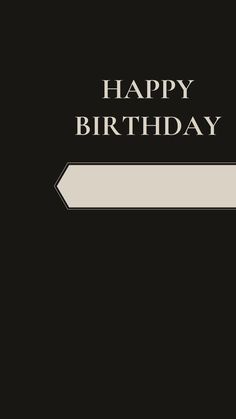 a black and white birthday card with an arrow