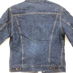 Vintage Levi’s Denim Jacket 1950s-1980s size: small measurements: armpit to armpit: 19” top of neck to bottom: 25” Vintage Levi's Dark Wash Outerwear, Vintage Levi's Medium Wash Denim Jacket, Levi's Vintage Medium Wash Denim Jacket, Vintage Levi's Denim Outerwear, Levi's Vintage Denim Jacket In Medium Wash, Levi's Vintage Cotton Denim Jacket, Levi's Vintage Denim Outerwear, Fitted Retro Denim Jacket For Fall, Levi's Vintage Blue Denim Jacket