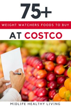 If you are on Weight Watchers and looking to save money (like me) you'll be happy to know that there are plenty of great Weight Watchers foods to buy at Costco! Here's a list of some of the low point options that you can get on your next shopping trip. Weight Watchers Grocery List, Weight Watchers For Free, Free Grocery List, Weight Watchers Snacks, Weight Watchers Free, Weight Watchers Diet, Ww Recipes