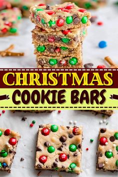 Christmas Cookie Bars - Insanely Good Christmas Magic Cookie Bars, Christmas Blondies, Salty Pretzels, Christmas Cookie Bars, Sweets Bar, Cookie Bar, Christmas Cookies Easy, Best Christmas Cookies, Bar Recipes