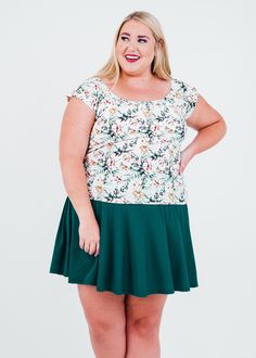 Plus Size Zoey Crop Swim TopFit & SizingTight FitSleeve Length (shoulder seam to sleeve edge) 4.9” (Size 2X)Top Length 23.5” (Size 2X)If you are between sizes, or in doubt, please size up.FeaturesCap SleeveOpen NecklineBuilt-in bra with removable cupUPF 50+ Sun Protection SwimwearQuick Dry. #plussizeswimsops #swimtopsforplussize #plusswimtops #swimtops Swim Dress Modest, Plus Swim, Swim Skort, Modest Swim, Crop Swim Top, Swim Leggings, Swim Bra, Vintage Swim, Plus Size Swim