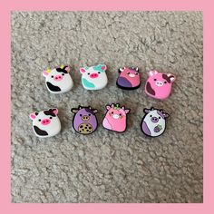 Bnwt 8 Croc Charms For The Price All Cow Charms Crocs Pink, Crocs Jibbitz, Pink Whale, Harry Potter Houses, Croc Charms, Cute Cups, Grinch Christmas, Charm Set, Cartoon Dog