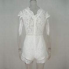 FREE SHIPPING Hollow Out Floral Lace Romper Women V Neck Short Sleeve Casual Beach Summer Playsuit Rompers Womens Jumpsuit Shorts Overalls JKP1825 White Fitted Mini Jumpsuits And Rompers, White Mini Length Jumpsuits For Beach, Fitted Short Sleeve Jumpsuits And Rompers For Beach, White Mini Length Jumpsuits And Rompers For Vacation, Fitted Mini Jumpsuits And Rompers For Beach, Fitted Mini Length Beach Jumpsuits And Rompers, White Mini Jumpsuits And Rompers For Summer, Fitted Mini Length Jumpsuits And Rompers For Beach, Summer Vacation Jumpsuits And Rompers In Short Length