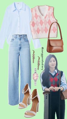 Outfit Sweater Vest, Modest Girly Outfits, Capsule Wardrobe Casual, Outfit Korean Style, Casual Ootd