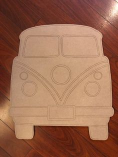 the floor mat is made to look like a vw bus