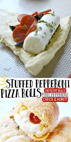 this is an image of stuffed pepperoni pizza rolls