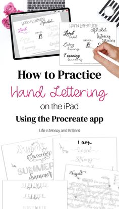 How to Practice Hand Lettering on The iPad with Procreate Practice Japanese, Handwritten Fonts Alphabet, Brush Lettering Font, Brush Fonts Free, Hand Lettering 101, Ipad Lettering Procreate, Hand Lettering Alphabet Fonts, Pen Lettering