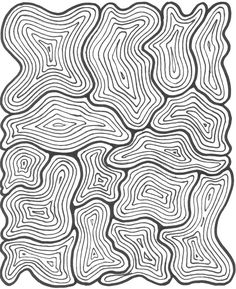 a black and white drawing of wavy lines