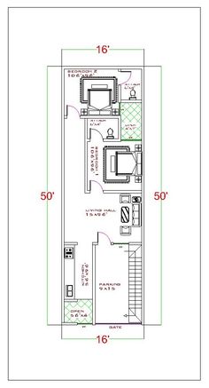 the floor plan for a two bedroom apartment with an attached kitchen and living room area