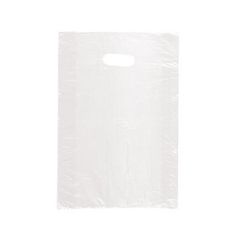 a white plastic bag on a white background