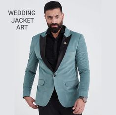 Men Dusty blue velvet wedding jacket grooms wear jacket single breast black tuxedo peck lapel design. best birthday gift. Luxury velvet jacket. Men Dusty blue Jacket Men Velvet Blazer Frogging Button Wedding Party Wear Dinner Coat Listing Include (jacket ) Fabric:- Velvet Color:- Dusty blue Dry Clean Only The Coat is for wedding, Party, Proms, and Etc Express Shipping to world-wide but Remote Area May Take Longer Little color variation may possible due to photography and lights Velvet Jacket Men, Velvet Wedding, Blue Jacket Men, Lapel Design, Best Birthday Gift, Gift Luxury, Jacket Fabric, Wedding Jacket, Groom Wear