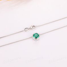 ※ Metal Type: Solid 14k gold. ※ Center Stone: Lab Created Emerald ※ Center Carat Weight: 1ct Round Cut(6.5mm); ※ Color: Green-5A ※ Clarity: VVS ※ Side Stones: No Side Stones; ※ Accessories: The white gold chain style will be random, may be different from the pictures. ※ Accessories: * Ship with beautiful ring box; * Directly price from Manufacturer, 1/3 the price from Jewelry Store; ※ Buy with Warranty: 1) 15 Days Money Back Guarantee; 2) Excellent Customer Service; 3) Free Shipping and insuranc White Gold Emerald Necklace With Prong Setting, White Gold Emerald Birthstone Necklace For Anniversary, Minimalist Round Emerald Necklace For May Birthstone, White Gold Round May Birthstone Necklace, White Gold Round Pendant Necklace With May Birthstone, White Gold Necklace With May Birthstone Round Pendant, White Gold Necklaces With May Birthstone In Round Shape, White Gold Necklaces With May Birthstone, White Gold Round Necklace For May Birthstone