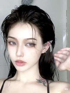 Face References, Edgy Makeup, Uzzlang Girl, Foto Art, Asian Makeup, Pretty Makeup, Cute Makeup, Aesthetic Hair