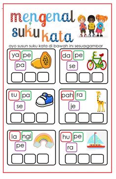 an english language worksheet with pictures and words to help children learn how to read