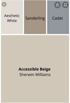 the color scheme is neutral and gray, with black lettering that reads accessible beige shelving williams