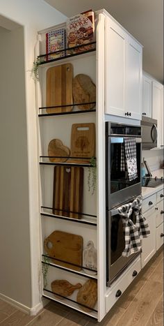 the kitchen is clean and ready to be used as a cook's pantry area