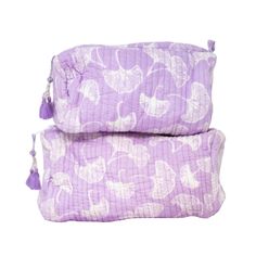 2 piece Cotton block printed cosmetic bag with waterproof lining and 2 pockets Small pouch- 7"w x 5"h x 4" depth Medium pouch- 8" w x 6 h x 4 " depth Small Pouch, Straw Bags, Small Pouches, Purple Bags, Pajama Bottoms, Red Blue Green, White Summer, Mommy And Me, Accessories Shop