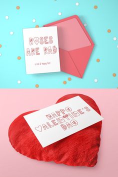 valentine's day greeting card mockup