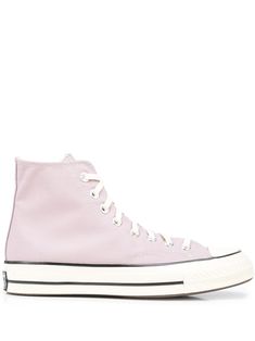 Himalaya pink Chuck Taylor 70 high-top sneakers from CONVERSE featuring ankle-length, logo patch to the side, round toe, rubber toecap, front lace-up fastening, embossed logo to the rear, branded insole and flat rubber sole. Lavender Converse, Platform High Top Converse, Converse Chuck 70 High Top, Pink Chuck Taylors, Pink Chucks, Converse Chuck Taylor 70, Chuck Taylor 70, Converse Platform, Shoe Wishlist