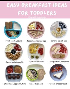 the easy breakfast ideas for toddlers are great to use in their lunchboxs