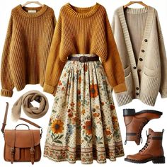 Cool Winter Fall Outfits, Cute Fall Outfits Colorful, Fall And Winter Dress Outfits, Autumn Outfit Ideas Women, Gray Fall Outfit, Retro Fall Outfits Vintage, Fall Autumn Outfit, Autumn Ireland Outfits, Casual Hufflepuff Outfit