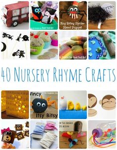 the cover of 40 nursery rhyme crafts