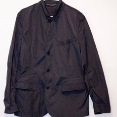 Excellent Condition And Beautiful Fabric But Not A Good Fit For Us. Questions? Leave A Comment Below! Massimo Dutti, Windbreaker Jacket, Beautiful Fabric, Mens Jackets, Jackets & Coats, Man Shop, Blue, Fabric